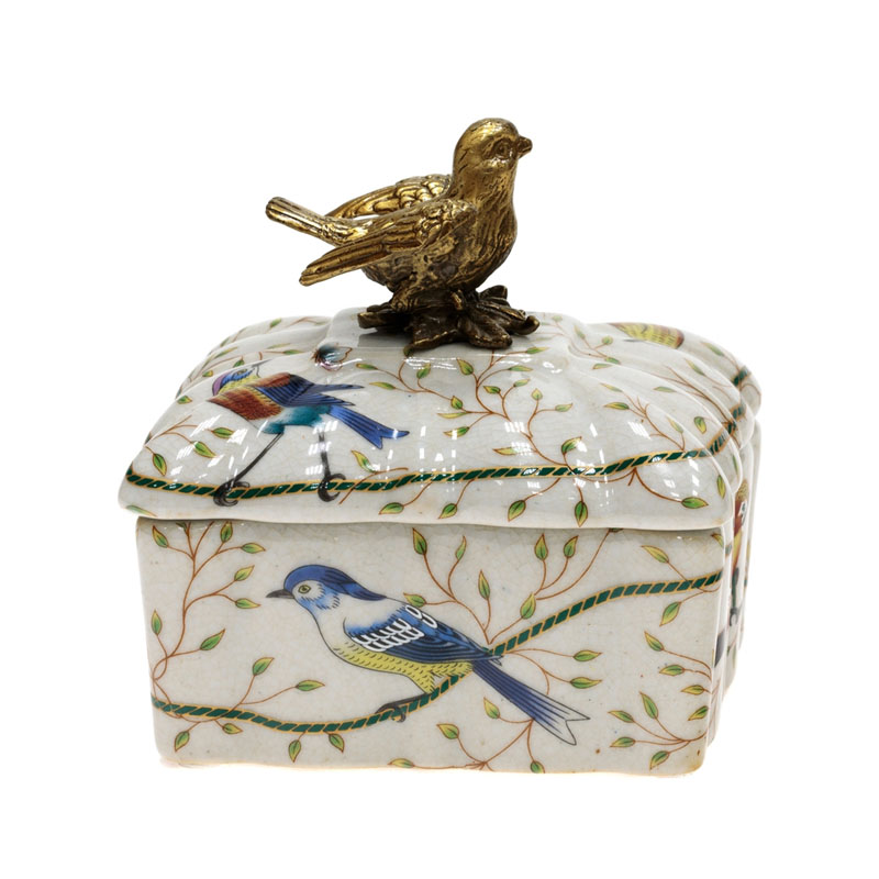 Шкатулка Bronze and Color Birds Box Square Мульти Бронза Шкатулка Bronze and Color Birds Box Square Мульти Бронза в Челябинске | Loft Concept