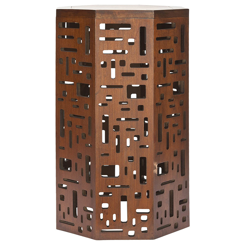 Приставной стол Theon Side Table Brown Коричневый Приставной стол Theon Side Table Brown Коричневый в Челябинске | Loft Concept