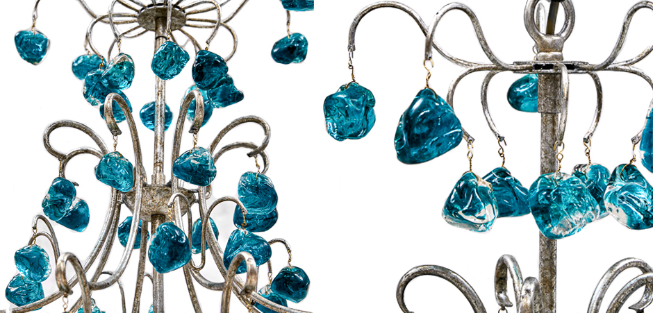 Люстра Crystal Blue Cupertino Chandelier Люстра Crystal Blue Cupertino Chandelier - Loft-Concept в Челябинске
