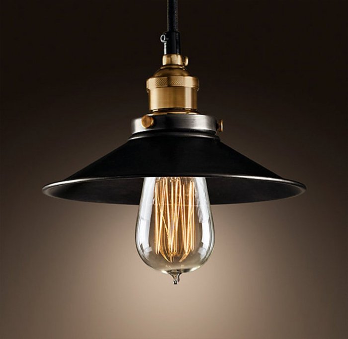 Подвесной светильник Loft Cone Pendant 22 Черный Подвесной светильник Loft Cone Pendant 22 Черный в Челябинске | Loft Concept
