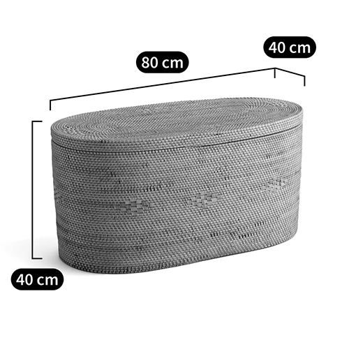Плетеная овальная корзина с крышкой Shani Rattan Basket Плетеная овальная корзина с крышкой Shani Rattan Basket в Челябинске