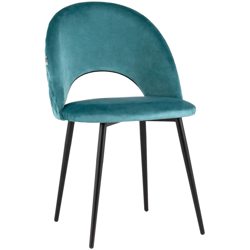 Стул CLIFF Chair Бирюзовый Велюр Бирюзовый Черный Стул CLIFF Chair Бирюзовый Велюр Бирюзовый Черный в Челябинске | Loft Concept