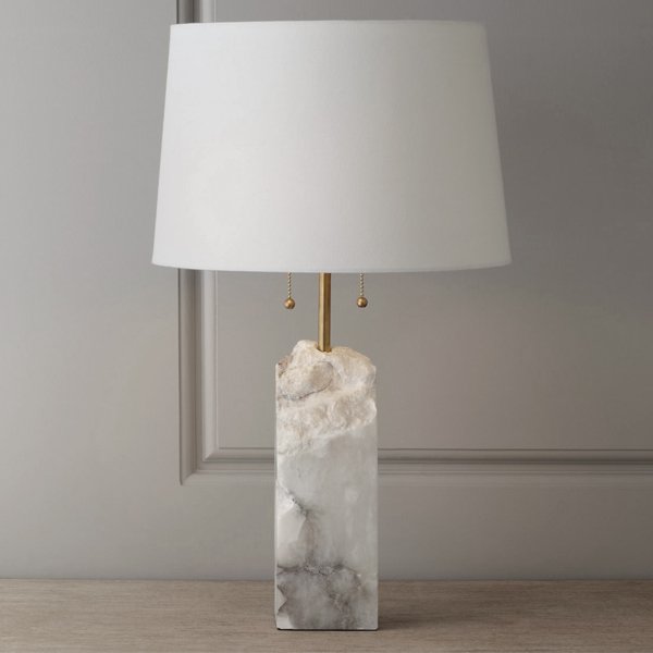 Настольная лампа Regina Andrew Raw Alabaster Lamp Белый Мрамор Bianco Настольная лампа Regina Andrew Raw Alabaster Lamp Белый Мрамор Bianco в Челябинске | Loft Concept