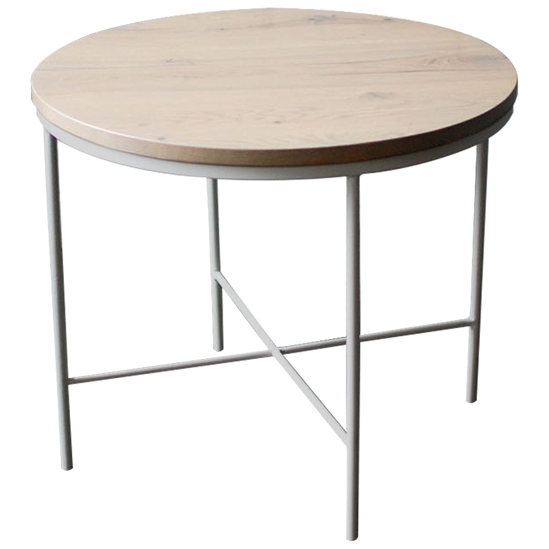 Кофейный стол Nava White Industrial Metal Rust Coffee Table Светлый дуб Белый Кофейный стол Nava White Industrial Metal Rust Coffee Table Светлый дуб Белый в Челябинске | Loft Concept