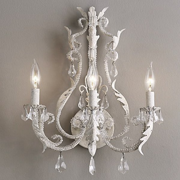Бра Restoration Hardware PALAIS Wall lamp Белый винтажная патина   в Челябинске | Loft Concept 