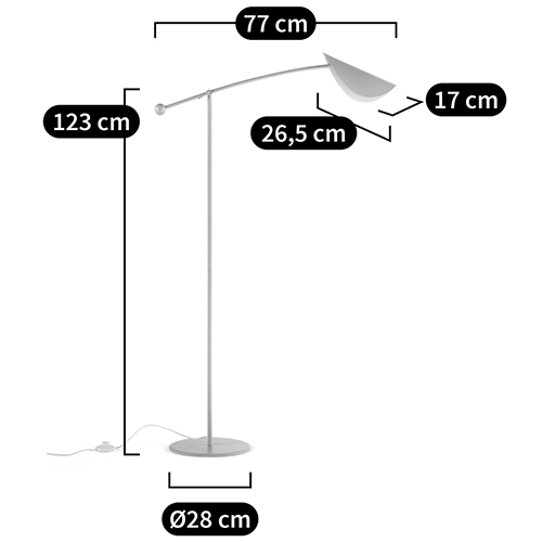 Торшер с поворотным плафоном Aracea Beige Floor Lamp Торшер с поворотным плафоном Aracea Beige Floor Lamp в Челябинске