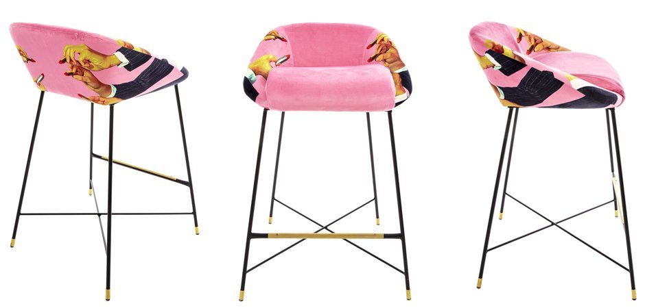 Барный стул Seletti High Stool Pink Lipsticks Барный стул Seletti High Stool Pink Lipsticks - Loft-Concept в Челябинске