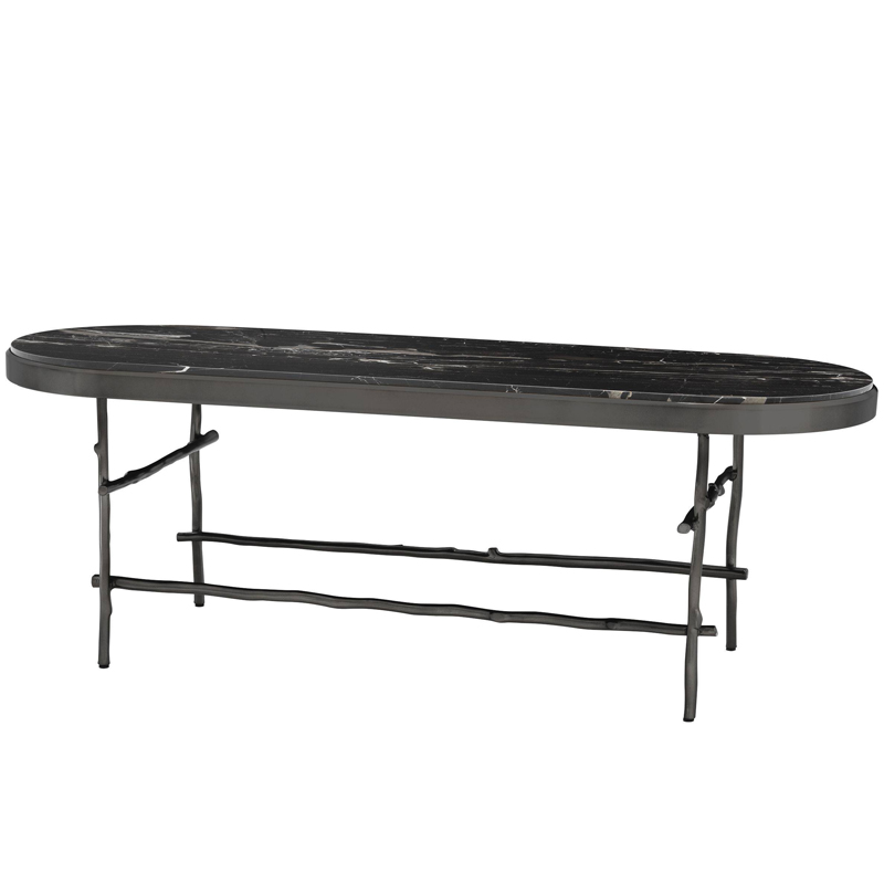 Кофейный стол Eichholtz Coffee Table Tomasso Черный Мрамор Nero Темная бронза Кофейный стол Eichholtz Coffee Table Tomasso Черный Мрамор Nero Темная бронза в Челябинске | Loft Concept