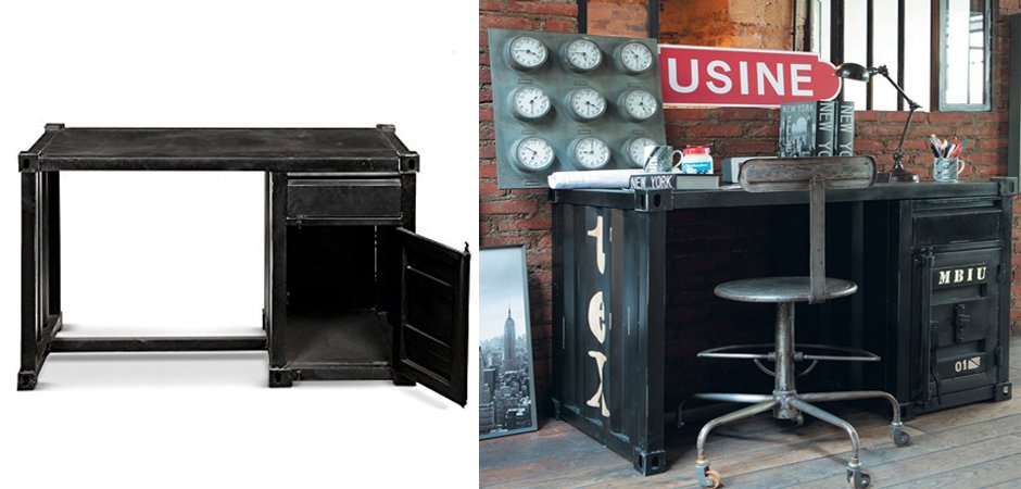 Письменный стол Metal Sea Container Desk Письменный стол Metal Sea Container Desk - Loft-Concept в Челябинске
