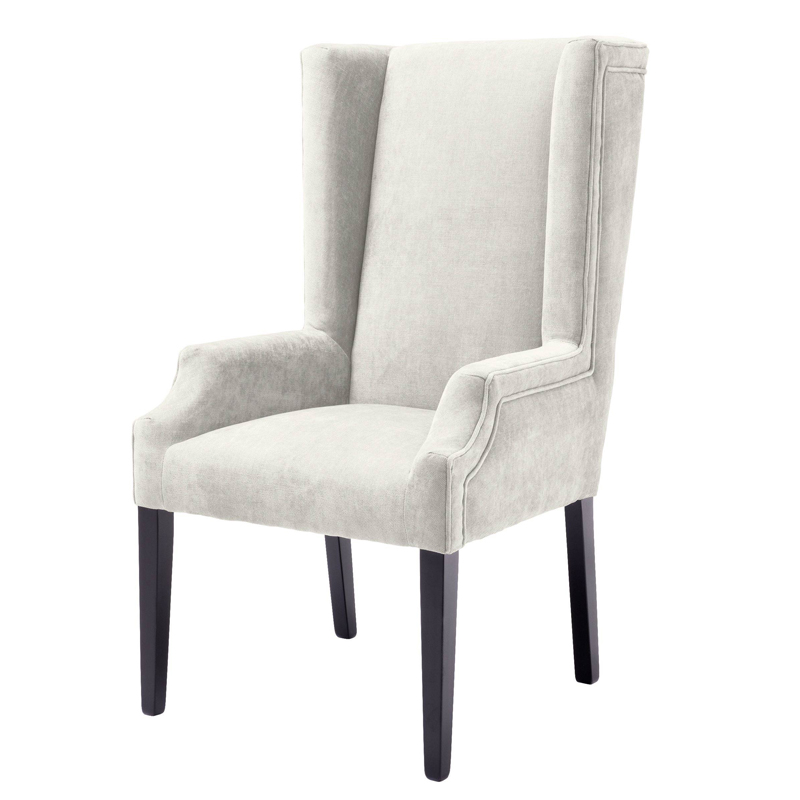 Стул Eichholtz Dining Chair Tempio sand Молочный Черный Стул Eichholtz Dining Chair Tempio sand Молочный Черный в Челябинске | Loft Concept