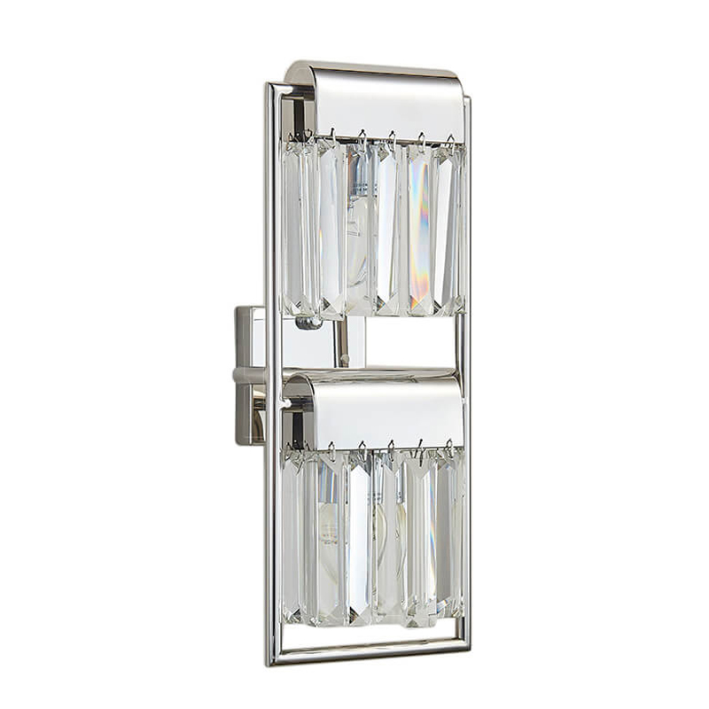 Бра Crystal Pendants chrome 2 Прозрачное Стекло Хром Бра Crystal Pendants chrome 2 Прозрачное Стекло Хром в Челябинске | Loft Concept