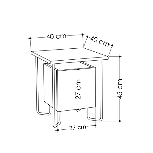 Прикроватная тумба белого цвета с дверцей ACRES NIGHTSTAND WHITE Прикроватная тумба белого цвета с дверцей ACRES NIGHTSTAND WHITE в Челябинске