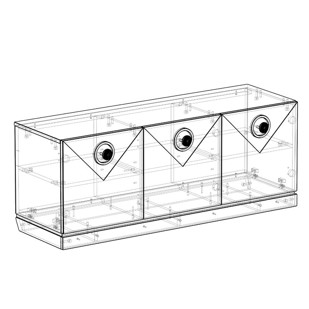 ТВ-тумба с 3-мя фактурными дверцами Satin Furniture в Челябинске