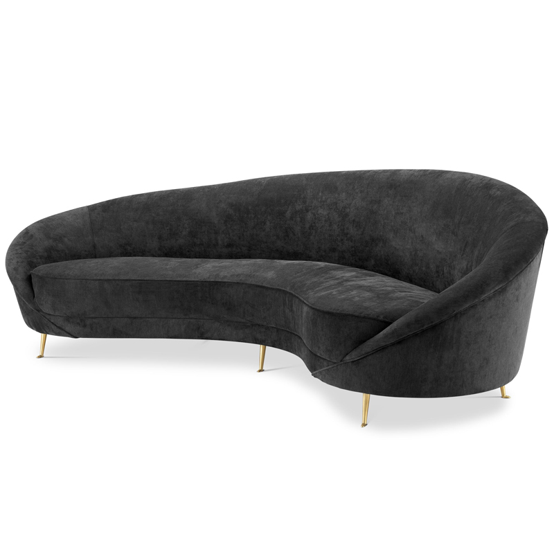 Диван Eichholtz Sofa Provocateur Black Черный Латунь Диван Eichholtz Sofa Provocateur Black Черный Латунь в Челябинске | Loft Concept
