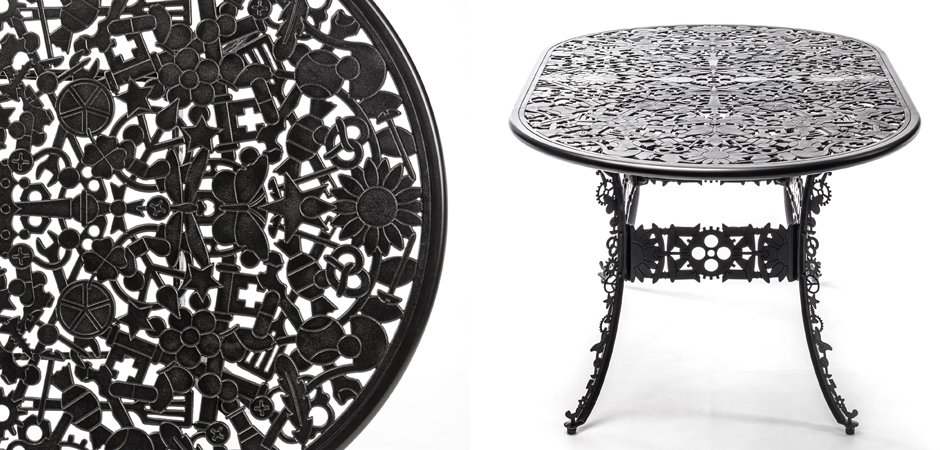 Обеденный стол Industry Collection ALUMINIUM OVAL TABLE – BLACK Обеденный стол Industry Collection ALUMINIUM OVAL TABLE – BLACK - Loft-Concept в Челябинске