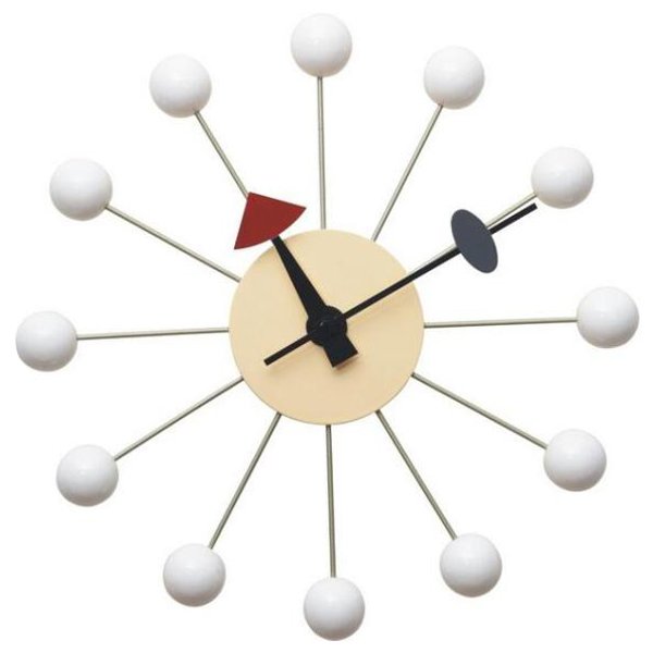 Часы George Nelson Ball Clock White Белый Часы George Nelson Ball Clock White Белый в Челябинске | Loft Concept