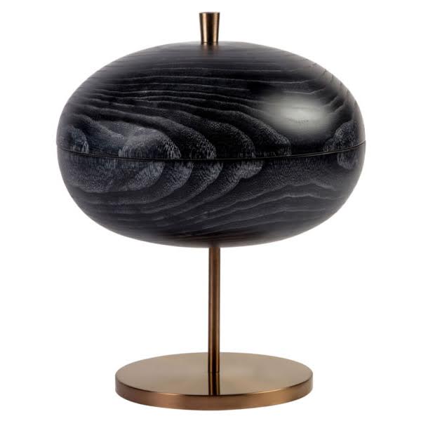 Черная чаша с крышкой Black Bowl Wood Золотой Черный Черная чаша с крышкой Black Bowl Wood Золотой Черный в Челябинске | Loft Concept