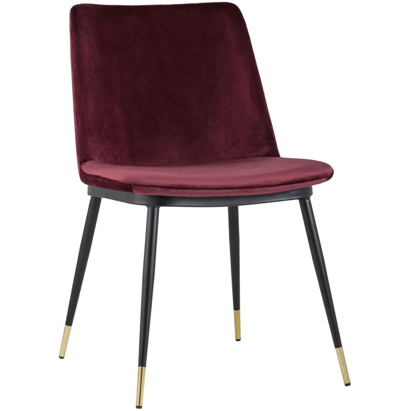 Стул Melissa Chair Вишневый Велюр Бургундский красный Черный Стул Melissa Chair Вишневый Велюр Бургундский красный Черный в Челябинске | Loft Concept