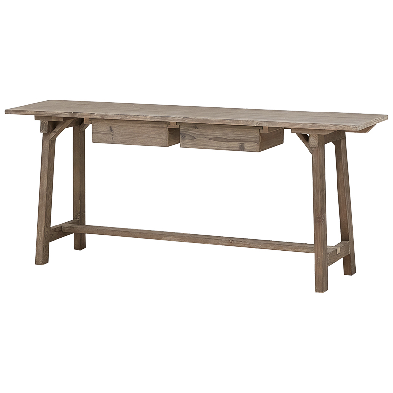 Консоль деревянная с ящиками Wood Jordan Console Table Коричневый Консоль деревянная с ящиками Wood Jordan Console Table Коричневый в Челябинске | Loft Concept