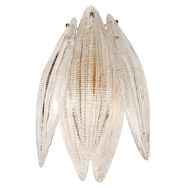 Бра Textured Glass Глянцевое золото Прозрачный (Transparent) Бра Textured Glass Глянцевое золото Прозрачный (Transparent) в Челябинске | Loft Concept