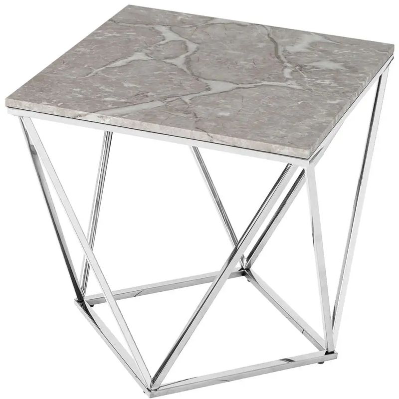 Приставной стол Kovaldzhi Collection Frame Geometry Silver Бежево-серый Белый Мрамор Bianco Серебряный Приставной стол Kovaldzhi Collection Frame Geometry Silver Бежево-серый Белый Мрамор Bianco Серебряный в Челябинске | Loft Concept