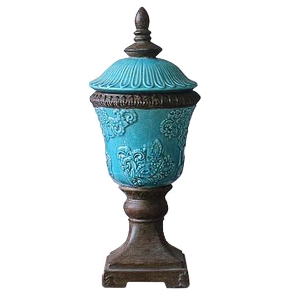 Кубок с крышкой керамика Turquoises Cup Бирюзовый Кубок с крышкой керамика Turquoises Cup Бирюзовый в Челябинске | Loft Concept