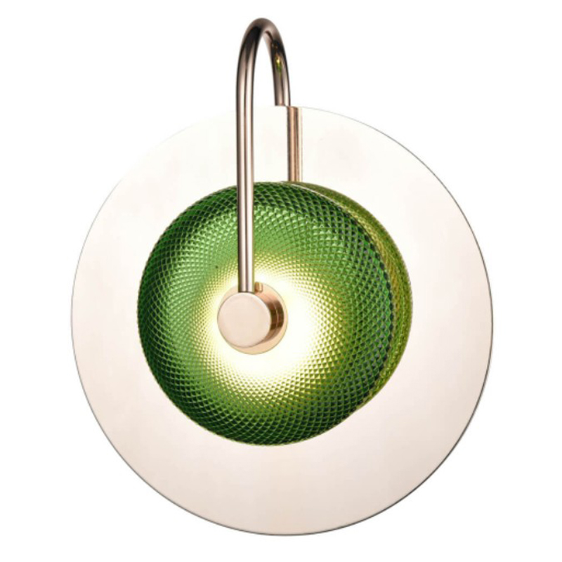 Бра Green Disk One Mirrored Зеленый Зеркало Бра Green Disk One Mirrored Зеленый Зеркало в Челябинске | Loft Concept
