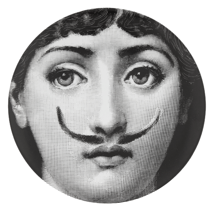 Декоративная тарелка Fornasetti 021 Черный Декоративная тарелка Fornasetti 021 Черный в Челябинске | Loft Concept