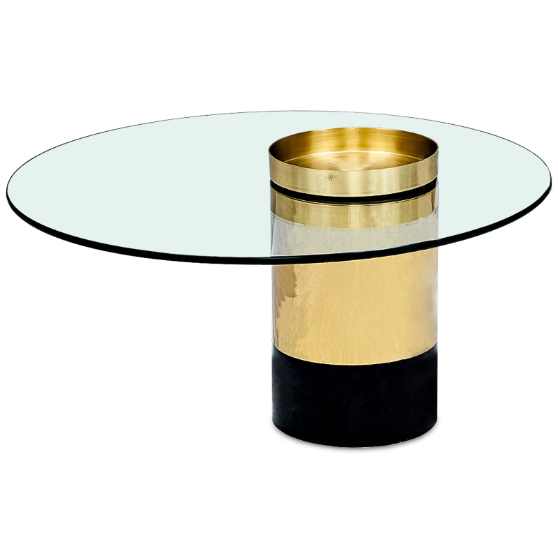 Кофейный стол Desi Coffee Table Латунь Прозрачный Черный Кофейный стол Desi Coffee Table Латунь Прозрачный Черный в Челябинске | Loft Concept