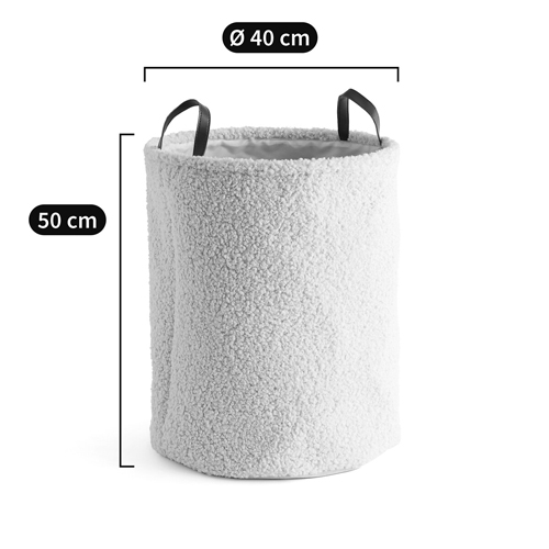Корзина для белья из ткани букле Boucle Organizers Round в Челябинске