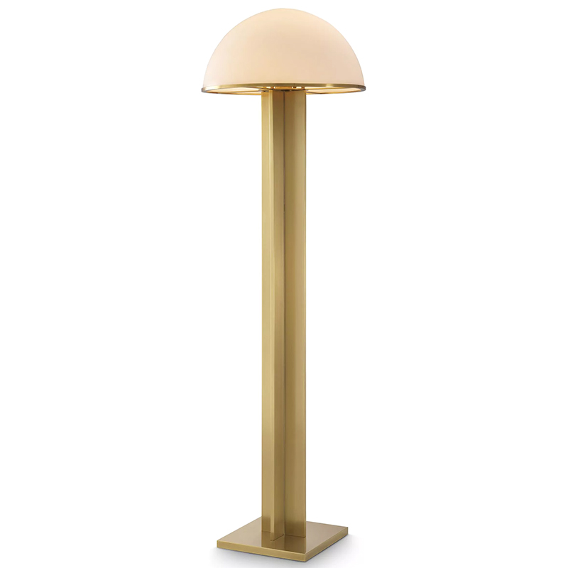 Торшер Eichholtz Floor Lamp Berkley Белое матовое стекло Латунь Торшер Eichholtz Floor Lamp Berkley Белое матовое стекло Латунь в Челябинске | Loft Concept