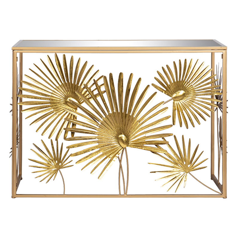 Консоль Golden Palm Leaves Золотой в Челябинске | Loft Concept 