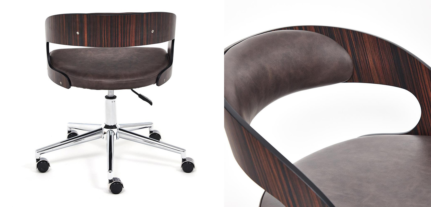 Кресло Humeur de Travail cuir marron foncé - фото №1