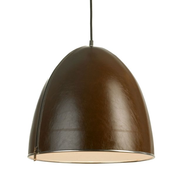 Подвесной светильник Leather Cone Brown Pendant Подвесной светильник Leather Cone Brown Pendant в Челябинске | Loft Concept