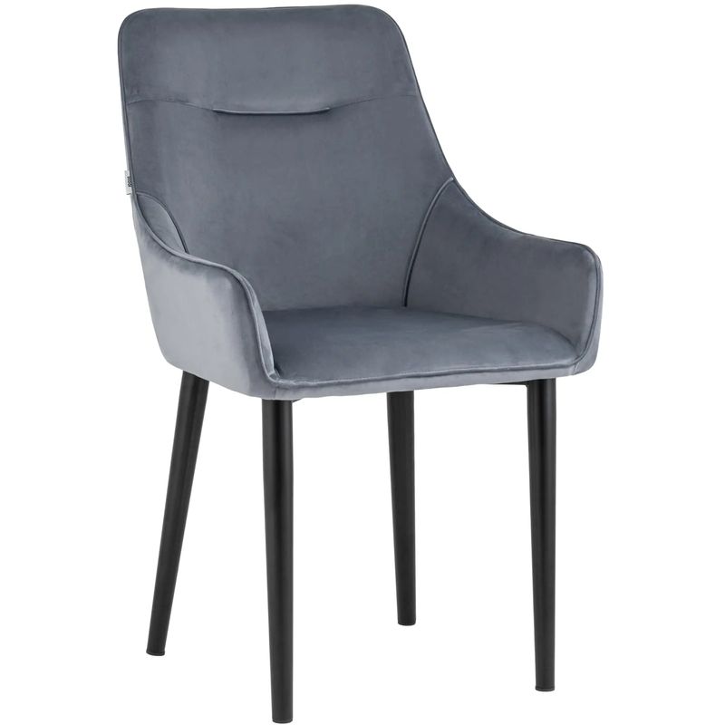 Стул Joan Chair Серый-Голубой Велюр Серо-голубой Черный Стул Joan Chair Серый-Голубой Велюр Серо-голубой Черный в Челябинске | Loft Concept