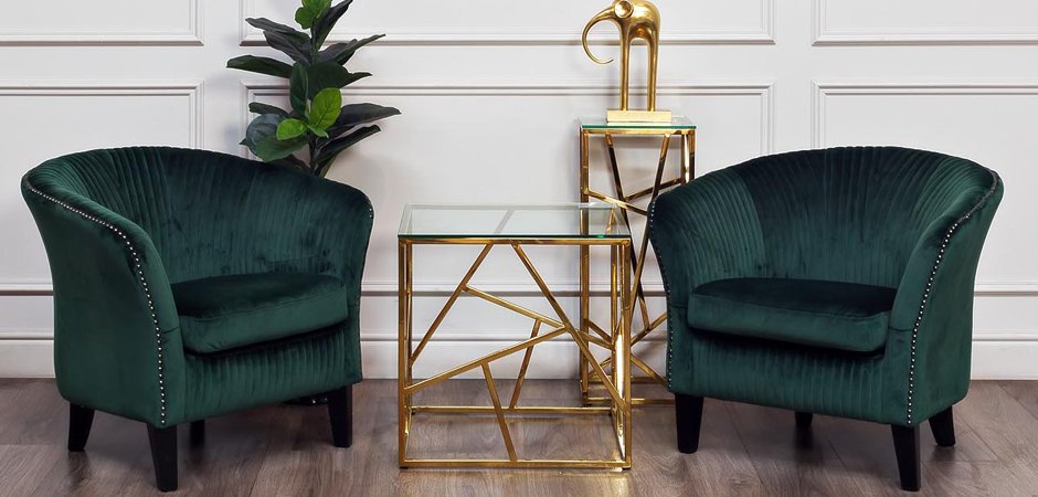 Подставка Serene Furnishing Gold Clear Glass Top stand Подставка Serene Furnishing Gold Clear Glass Top stand - Loft-Concept в Челябинске