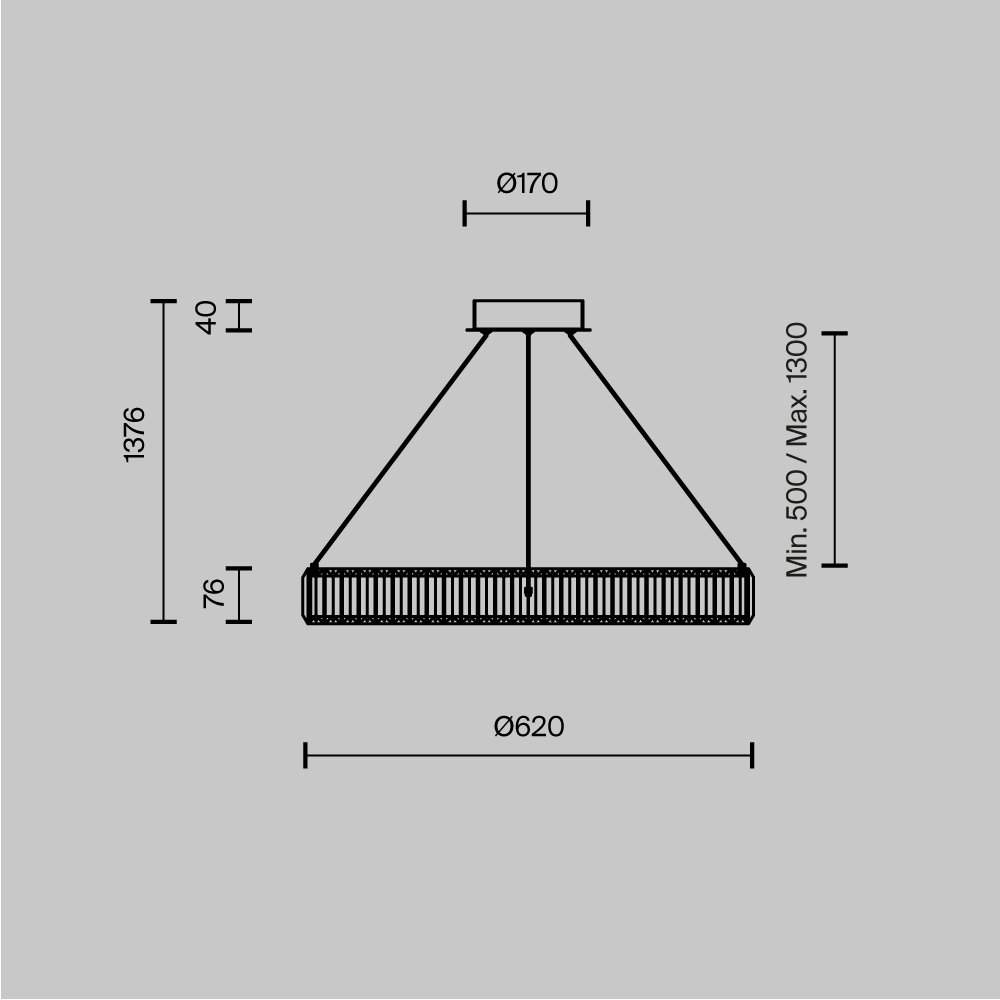 Люстра подвесная Krone 3000К 90Вт в Челябинске