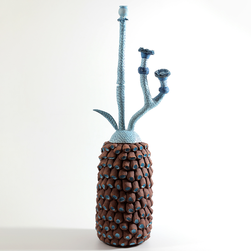 Статуэтка тропический фрукт Pandora Tropical Fruit Brown Blue Flowers Коричневый Синий Голубой Мульти в Челябинске | Loft Concept 