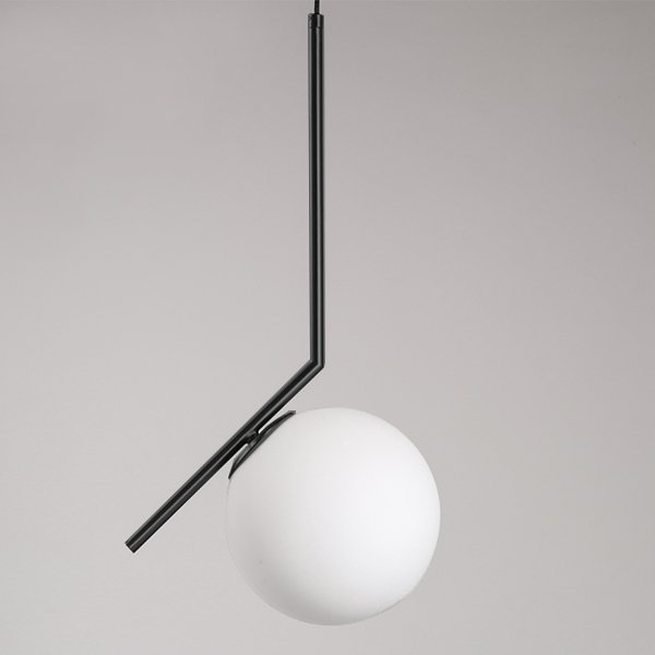 Светильник Flos IC Lighting Black Pendant Lamp Черный Белый Светильник Flos IC Lighting Black Pendant Lamp Черный Белый в Челябинске | Loft Concept
