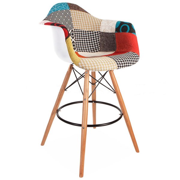 Барный Стул Patchwork bar style DSW Мульти Древесина Барный Стул Patchwork bar style DSW Мульти Древесина в Челябинске | Loft Concept