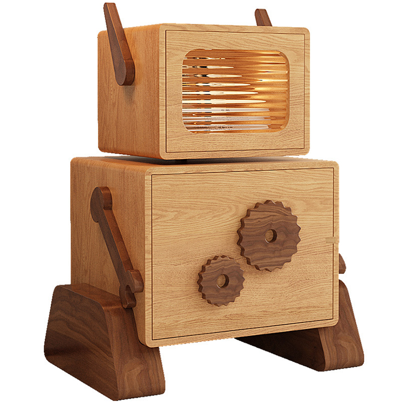 Тумба Wood Robot Nightstand Коричневый Древесина Тумба Wood Robot Nightstand Коричневый Древесина в Челябинске | Loft Concept