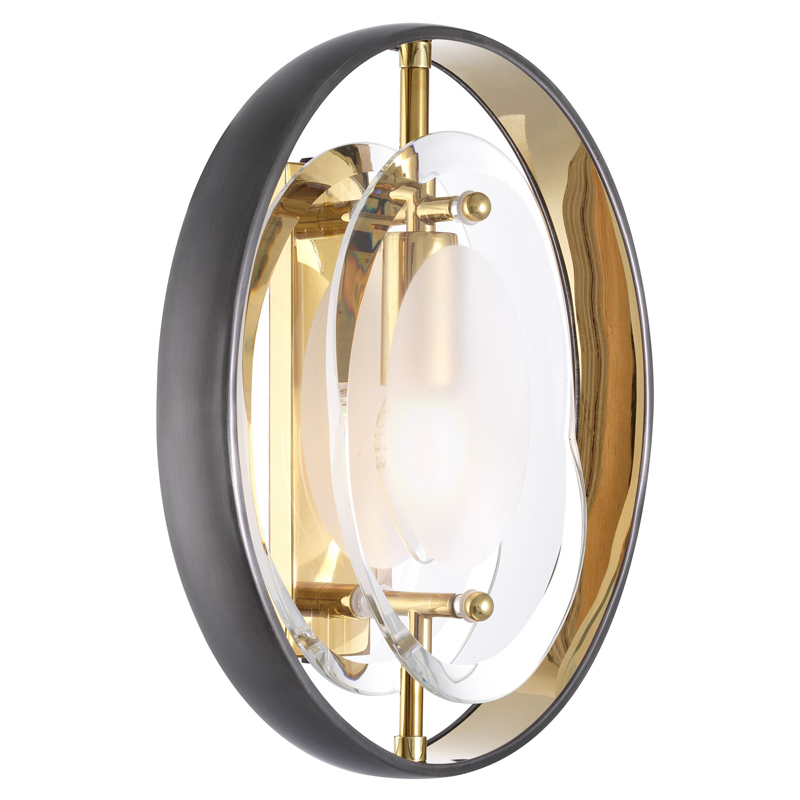 Бра Eichholtz Wall Lamp Vincente Глянцевое золото Прозрачный Черный Бра Eichholtz Wall Lamp Vincente Глянцевое золото Прозрачный Черный в Челябинске | Loft Concept