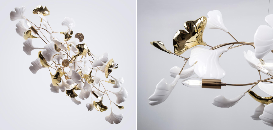 Большая люстра Wintery flover с Белыми декоративными плафонами Большая люстра Wintery flover с Белыми декоративными плафонами - Loft-Concept в Челябинске