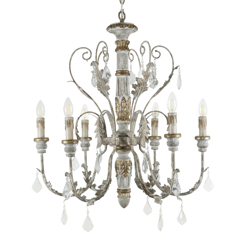Люстра Narcisse Provence Chandelier Бронза Светло-серый Люстра Narcisse Provence Chandelier Бронза Светло-серый в Челябинске | Loft Concept