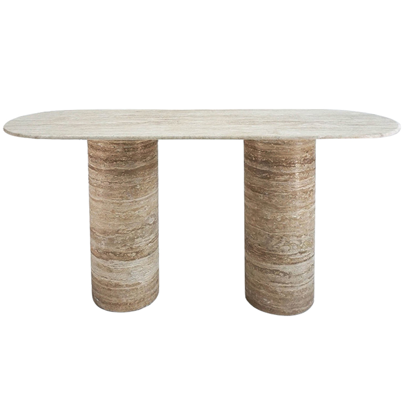 Консоль LA PARADIS Console TABLE Traverten Коричневый Песочный Бежевый в Челябинске | Loft Concept 