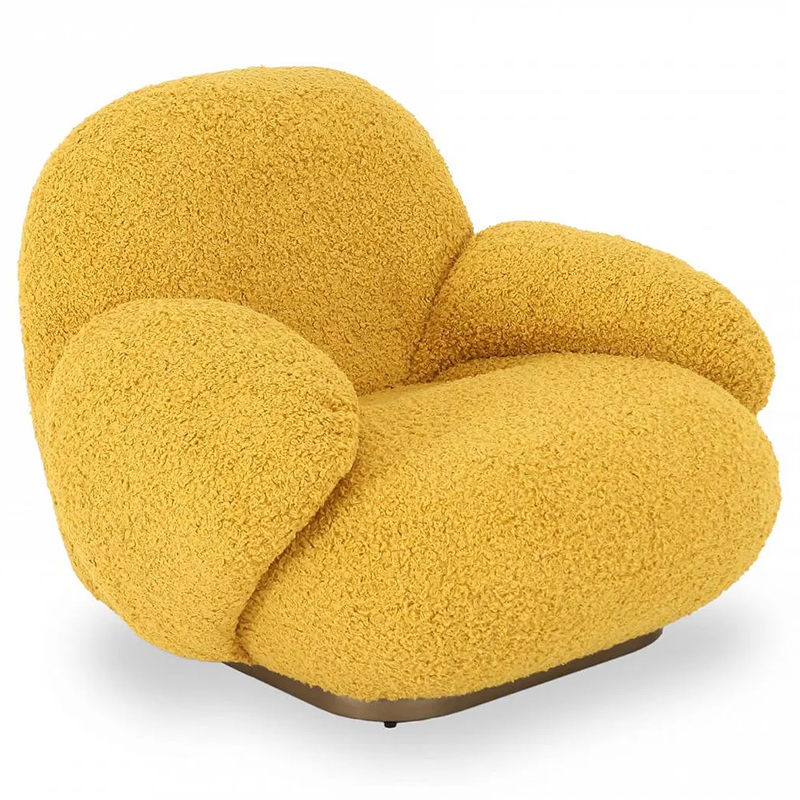 Кресло Chloe Yellow Armchair Желтый Золотой Кресло Chloe Yellow Armchair Желтый Золотой в Челябинске | Loft Concept