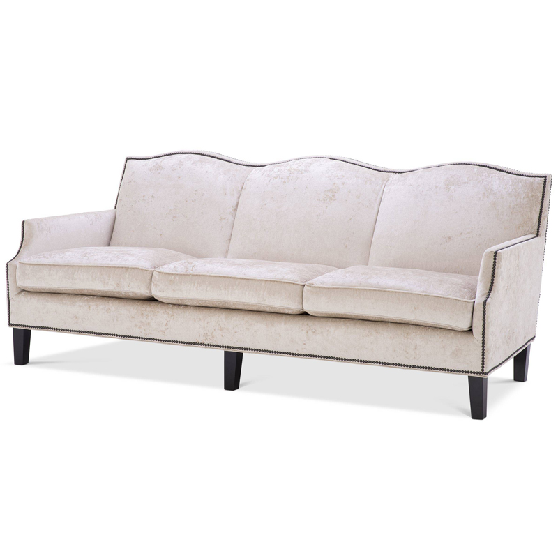 Диван Eichholtz Sofa Merlin Кремовый Латунь Черный Диван Eichholtz Sofa Merlin Кремовый Латунь Черный в Челябинске | Loft Concept
