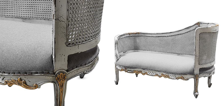 Кушетка Maria Antoinette Side Sofa Gray Кушетка Maria Antoinette Side Sofa Gray - Loft-Concept в Челябинске
