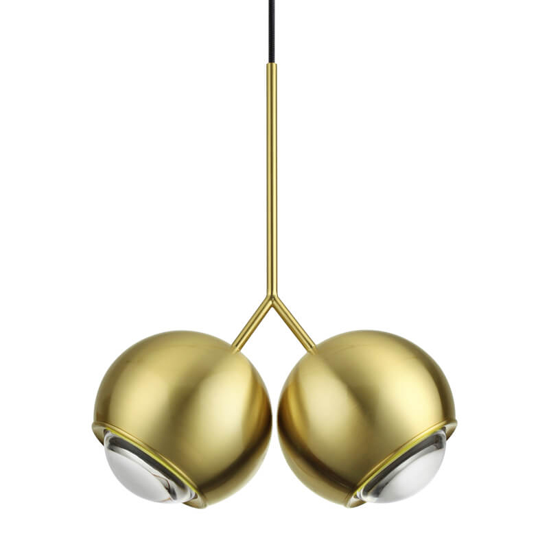 Подвесной светильник Ivor Pendant Double Gold Глянцевое золото Подвесной светильник Ivor Pendant Double Gold Глянцевое золото в Челябинске | Loft Concept