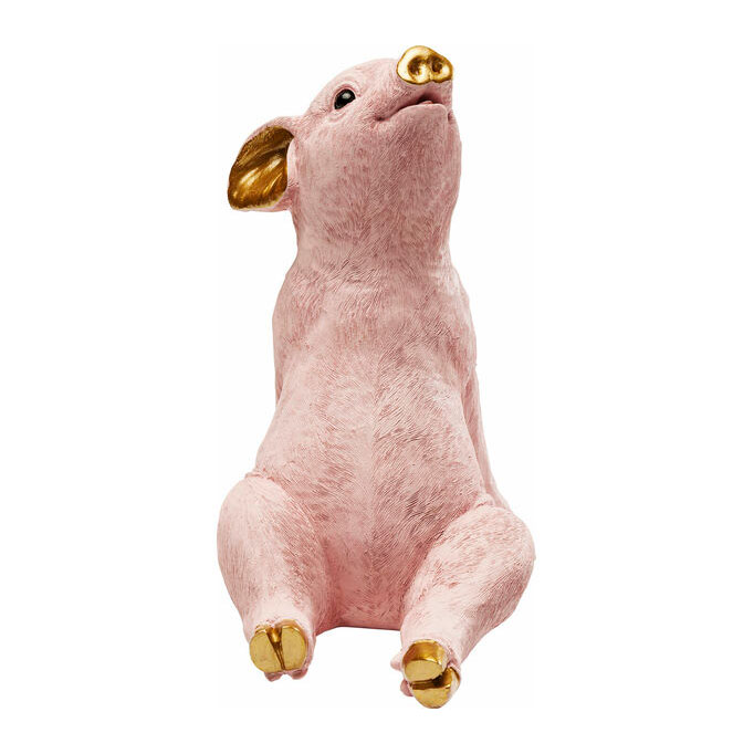Статуэтка розовый поросенок Pink pig Розовый пастельный Золотой Статуэтка розовый поросенок Pink pig Розовый пастельный Золотой в Челябинске | Loft Concept